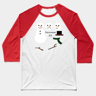 Merry Christmas Snowman Kit Baseball T-Shirt